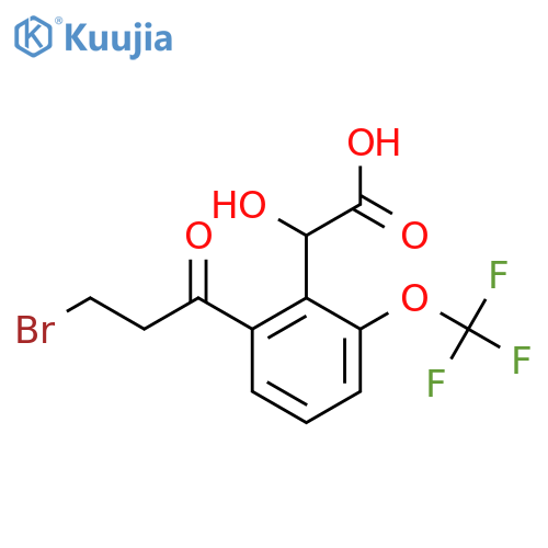 2-(3-Bromopropanoyl)-6-(trifluoromethoxy)mandelic acid structure