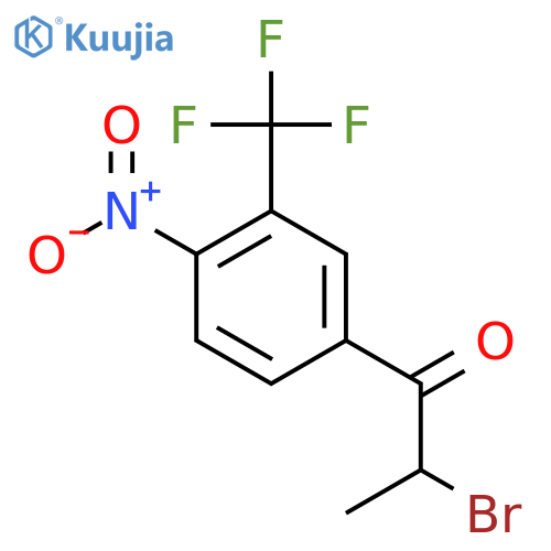 2-Bromo-1-(4-nitro-3-(trifluoromethyl)phenyl)propan-1-one structure