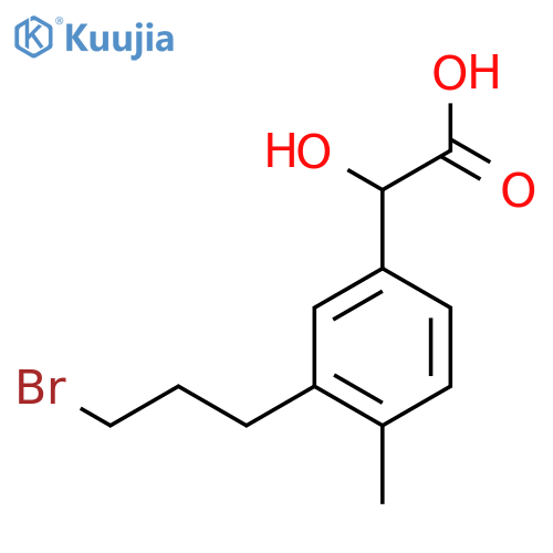 3-(3-Bromopropyl)-4-methylmandelic acid structure