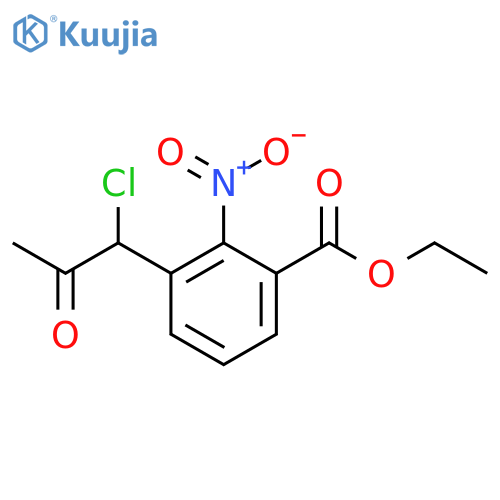 Ethyl 3-(1-chloro-2-oxopropyl)-2-nitrobenzoate structure