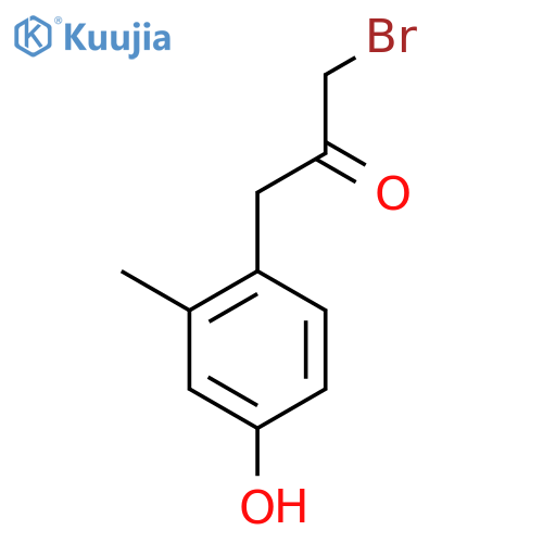 4-(3-Bromo-2-oxopropyl)-3-methylphenol structure