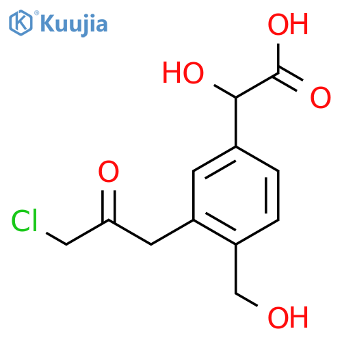 3-(3-Chloro-2-oxopropyl)-4-(hydroxymethyl)mandelic acid structure
