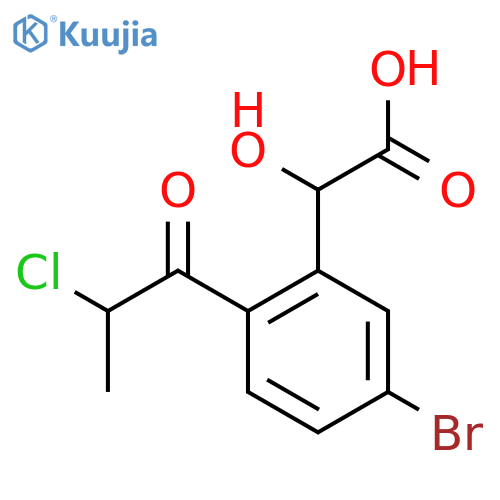 5-Bromo-2-(2-chloropropanoyl)mandelic acid structure
