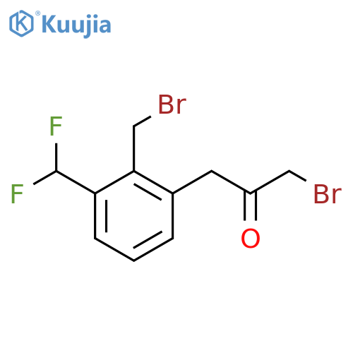 3-Bromo-1-(2-(bromomethyl)-3-(difluoromethyl)phenyl)propan-2-one structure