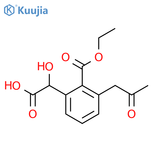Ethyl 2-(carboxy(hydroxy)methyl)-6-(2-oxopropyl)benzoate structure