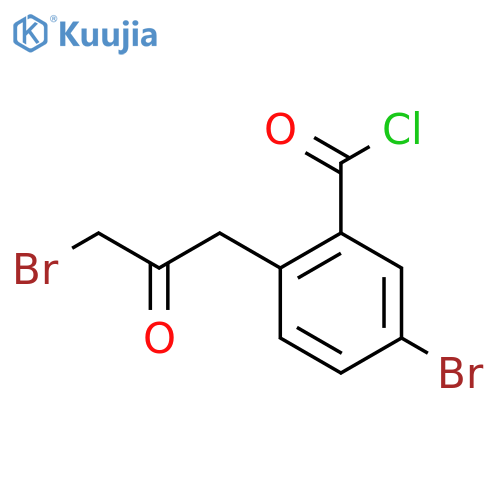 5-Bromo-2-(3-bromo-2-oxopropyl)benzoyl chloride structure
