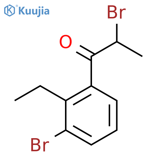 2-Bromo-1-(3-bromo-2-ethylphenyl)propan-1-one structure