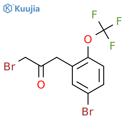 1-Bromo-3-(5-bromo-2-(trifluoromethoxy)phenyl)propan-2-one structure