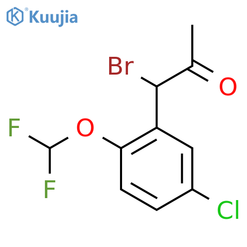 1-Bromo-1-(5-chloro-2-(difluoromethoxy)phenyl)propan-2-one structure