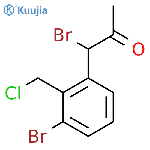 1-Bromo-1-(3-bromo-2-(chloromethyl)phenyl)propan-2-one structure