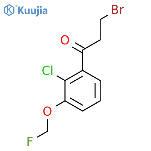 3-Bromo-1-(2-chloro-3-(fluoromethoxy)phenyl)propan-1-one structure