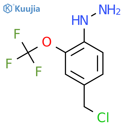 4-Hydrazinyl-3-(trifluoromethoxy)benzyl chloride structure