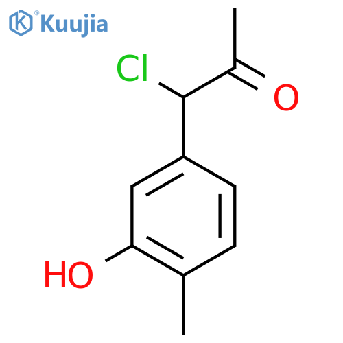 5-(1-Chloro-2-oxopropyl)-2-methylphenol structure