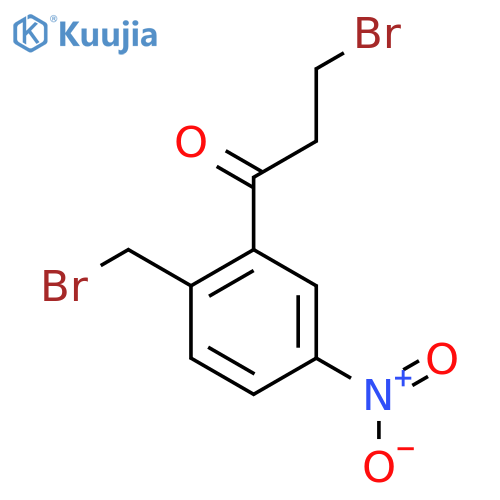 3-Bromo-1-(2-(bromomethyl)-5-nitrophenyl)propan-1-one structure