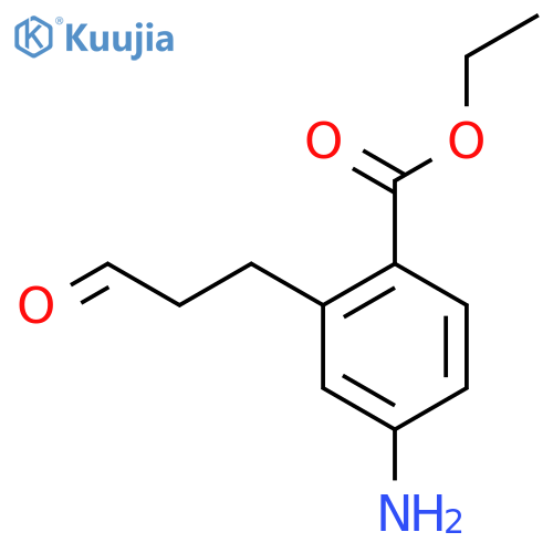 Ethyl 4-amino-2-(3-oxopropyl)benzoate structure