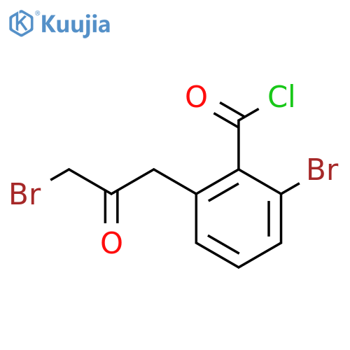 2-Bromo-6-(3-bromo-2-oxopropyl)benzoyl chloride structure
