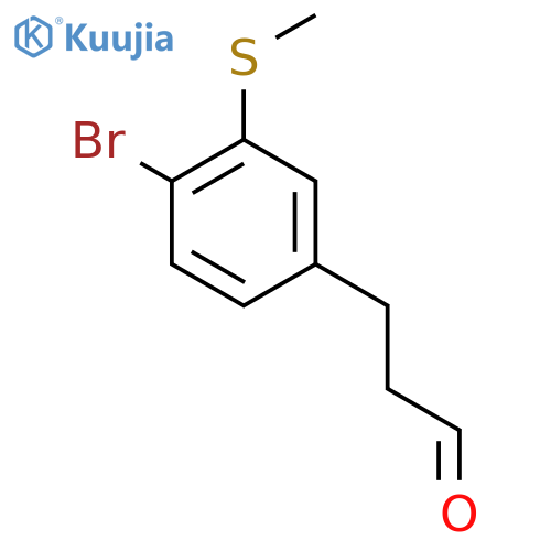 3-(4-Bromo-3-(methylthio)phenyl)propanal structure
