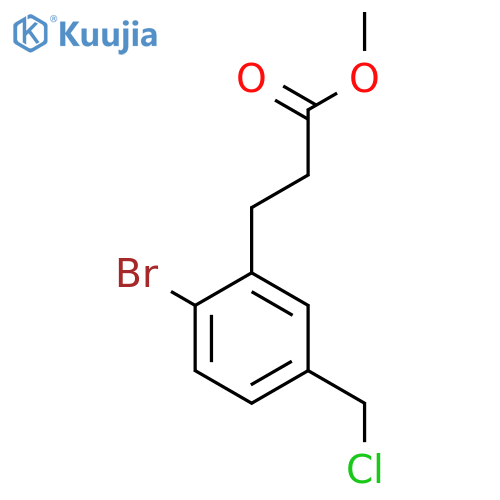 Methyl 3-(2-bromo-5-(chloromethyl)phenyl)propanoate structure