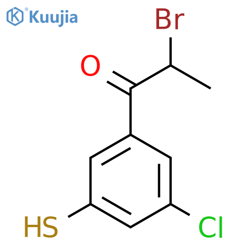 2-Bromo-1-(3-chloro-5-mercaptophenyl)propan-1-one structure