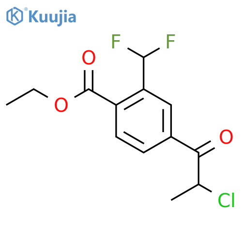 Ethyl 4-(2-chloropropanoyl)-2-(difluoromethyl)benzoate structure