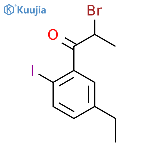2-Bromo-1-(5-ethyl-2-iodophenyl)propan-1-one structure