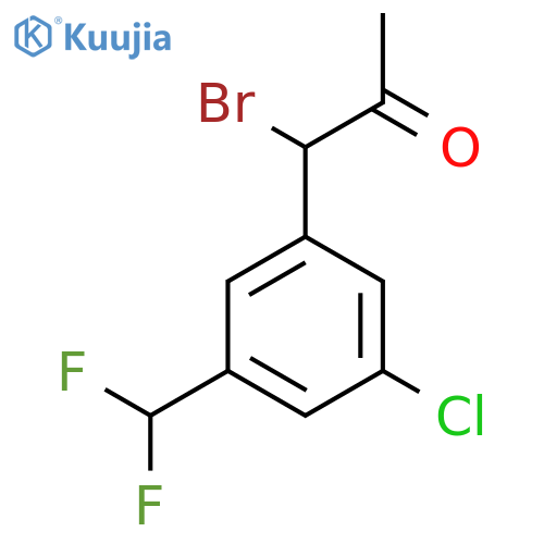 1-Bromo-1-(3-chloro-5-(difluoromethyl)phenyl)propan-2-one structure