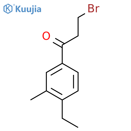 3-Bromo-1-(4-ethyl-3-methylphenyl)propan-1-one structure