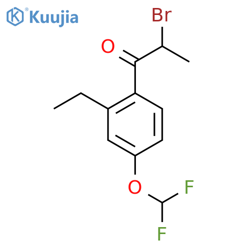 2-Bromo-1-(4-(difluoromethoxy)-2-ethylphenyl)propan-1-one structure