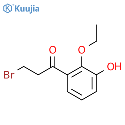 3-Bromo-1-(2-ethoxy-3-hydroxyphenyl)propan-1-one structure
