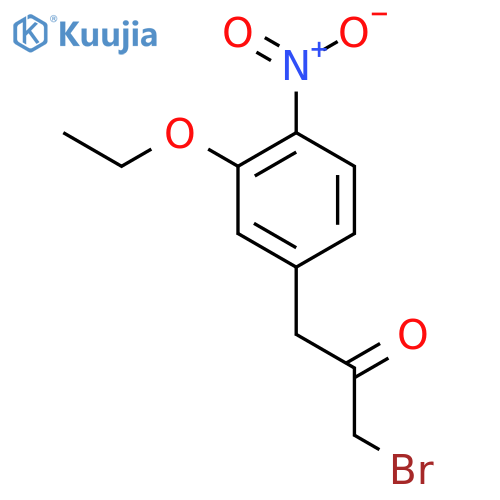 1-Bromo-3-(3-ethoxy-4-nitrophenyl)propan-2-one structure