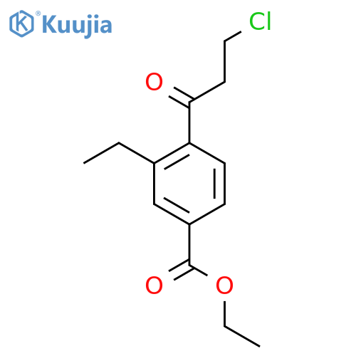 Ethyl 4-(3-chloropropanoyl)-3-ethylbenzoate structure