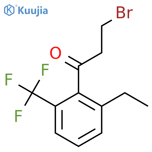 3-Bromo-1-(2-ethyl-6-(trifluoromethyl)phenyl)propan-1-one structure