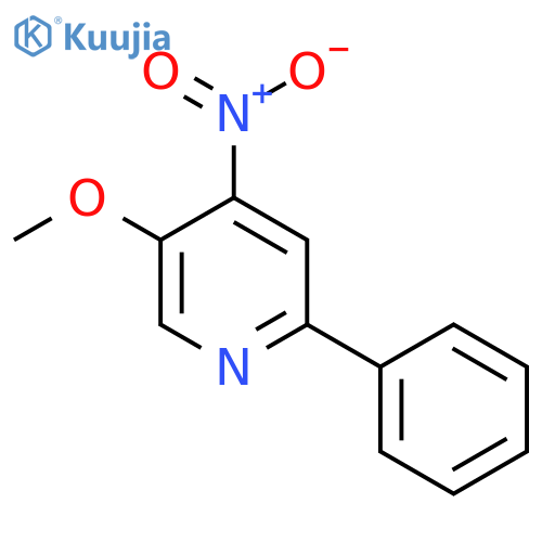 5-Methoxy-4-nitro-2-phenylpyridine structure