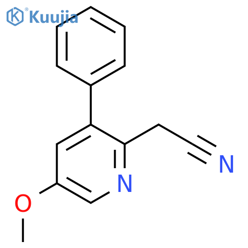 5-Methoxy-3-phenylpyridine-2-acetonitrile structure