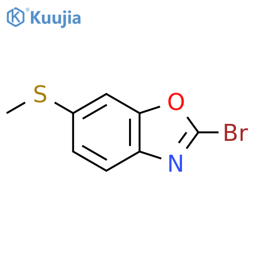 2-Bromo-6-(methylthio)benzo[d]oxazole structure