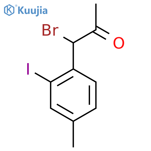 1-Bromo-1-(2-iodo-4-methylphenyl)propan-2-one structure