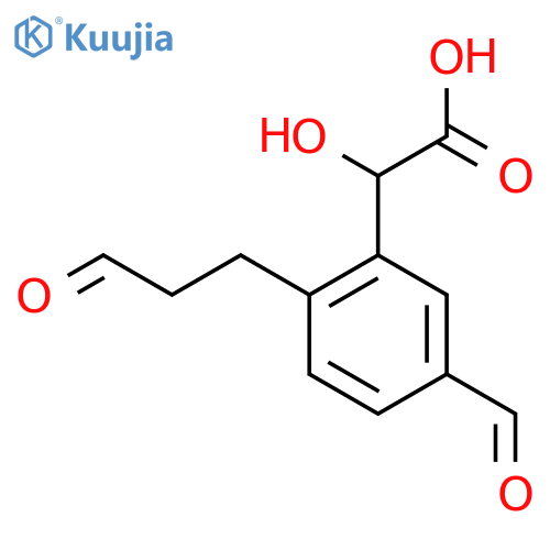 5-Formyl-2-(3-oxopropyl)mandelic acid structure