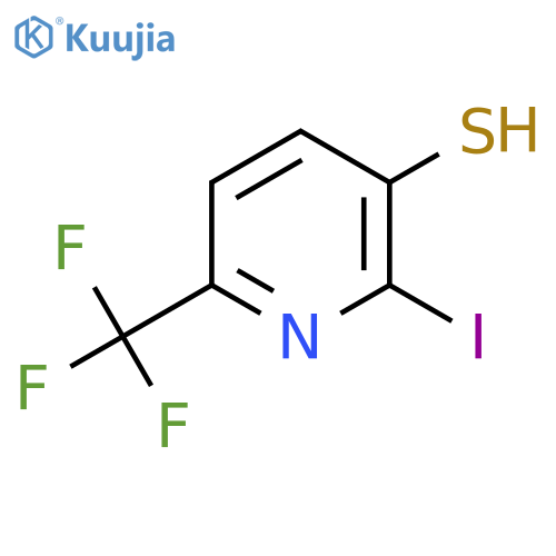 2-Iodo-3-mercapto-6-(trifluoromethyl)pyridine structure