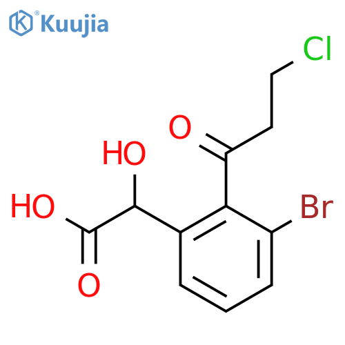 3-Bromo-2-(3-chloropropanoyl)mandelic acid structure