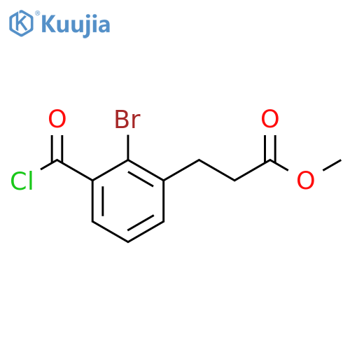 Methyl 3-(2-bromo-3-(chlorocarbonyl)phenyl)propanoate structure