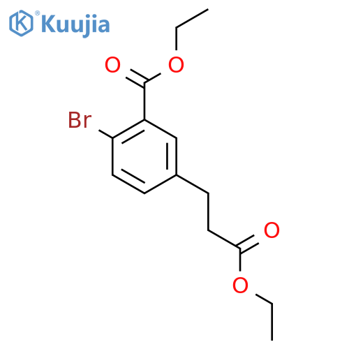 Ethyl 2-bromo-5-(3-ethoxy-3-oxopropyl)benzoate structure