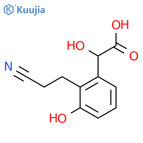 2-(2-Cyanoethyl)-3-hydroxymandelic acid structure