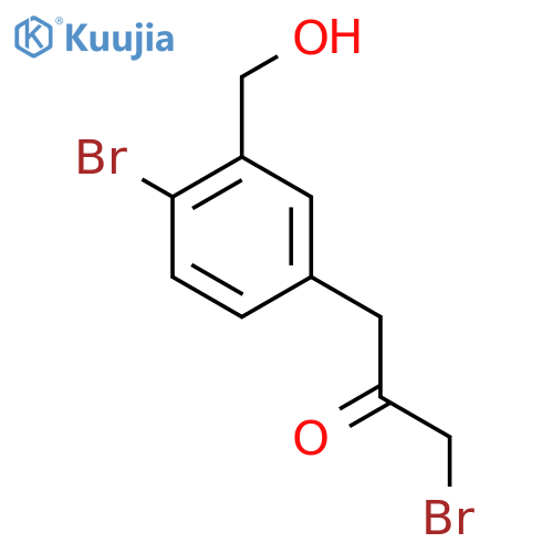 1-Bromo-3-(4-bromo-3-(hydroxymethyl)phenyl)propan-2-one structure