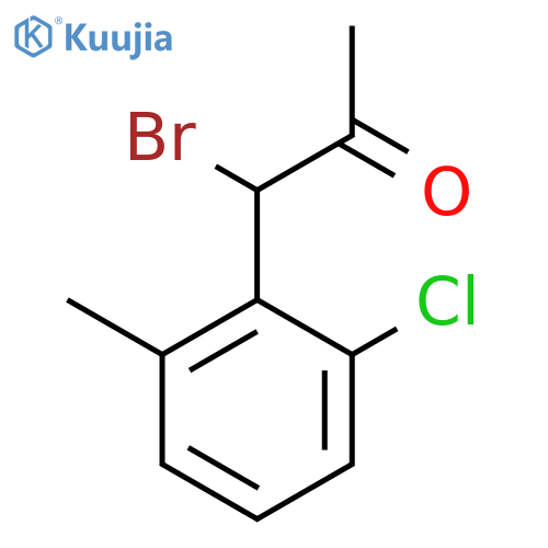 1-Bromo-1-(2-chloro-6-methylphenyl)propan-2-one structure