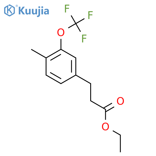 Ethyl 3-(4-methyl-3-(trifluoromethoxy)phenyl)propanoate structure