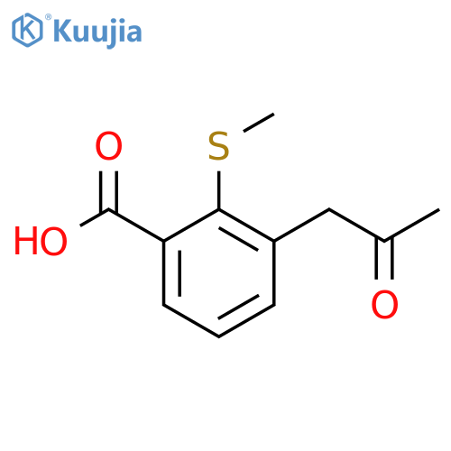 2-(Methylthio)-3-(2-oxopropyl)benzoic acid structure