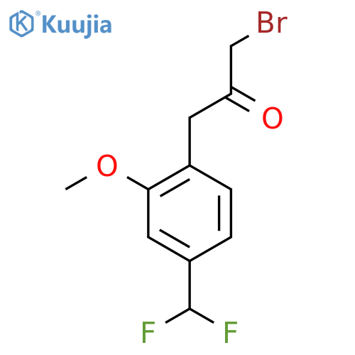 1-Bromo-3-(4-(difluoromethyl)-2-methoxyphenyl)propan-2-one structure