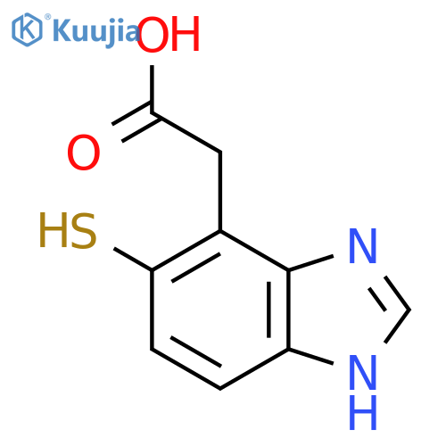 6-Mercapto-1H-benzimidazole-7-acetic acid structure