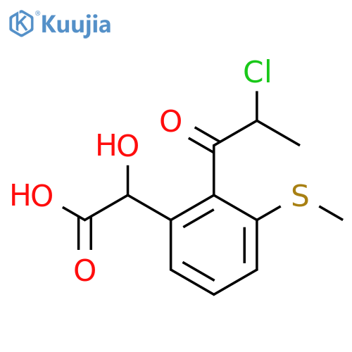 2-(2-Chloropropanoyl)-3-(methylthio)mandelic acid structure