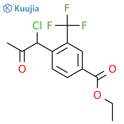 Ethyl 4-(1-chloro-2-oxopropyl)-3-(trifluoromethyl)benzoate structure